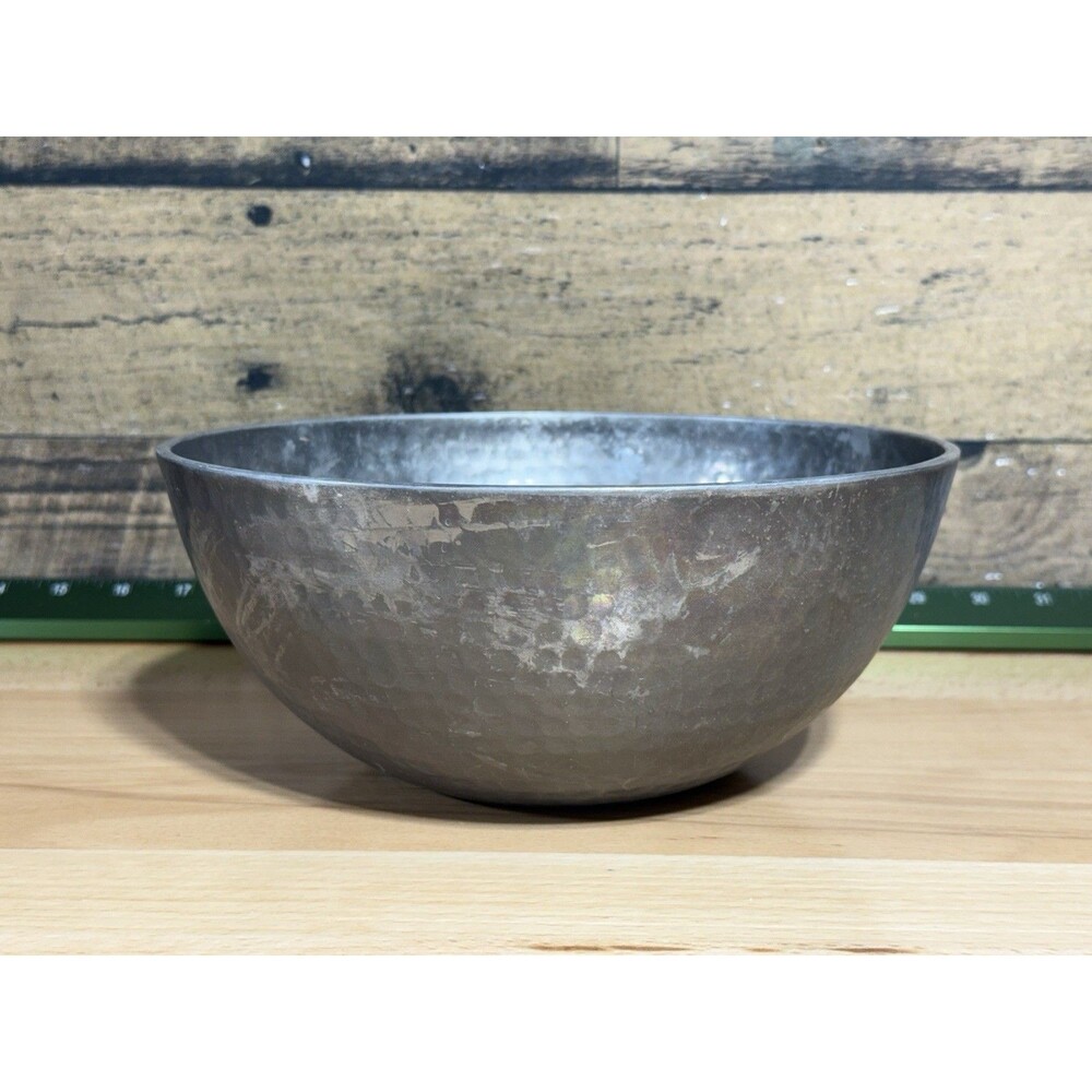 🔥 VTG Towle Silversmiths Candy Nut Dish Bowl Hammered 9”Bowl / Singing